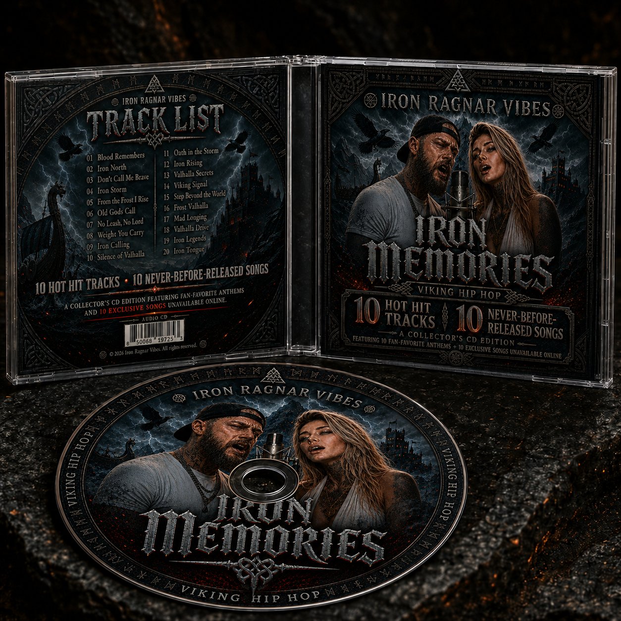 Iron Memories jewel case and disc mockup